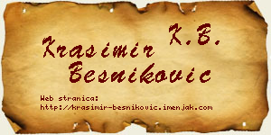 Krasimir Besniković vizit kartica